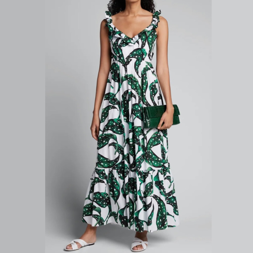 Borgo De Nor Liya Leaf Print Maxi Dress - Picture 3 of 17